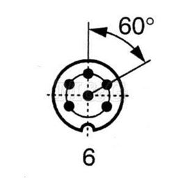 Picture of UTIKAČ DIN NP/Ž 6-POL 240°