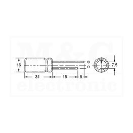 Picture of KONDENZATOR EL. V 3300µF 35V