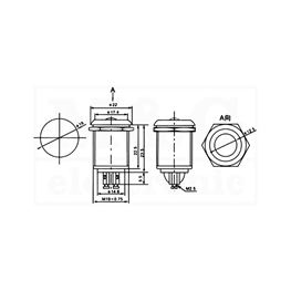 Slika za TASTER METALNI PS28B-3